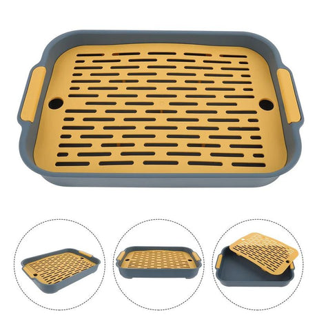 Waste Tray (Plastic) Size: 270mm*185mm*40mm Color: Green for Rabbits/Guinea Pigs (1pc)