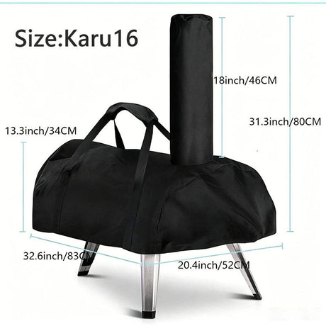 Premium 420D Waterproof Pizza Oven Cover with Carry Handles for Ooni Karu 16 Outdoor Pizza Oven