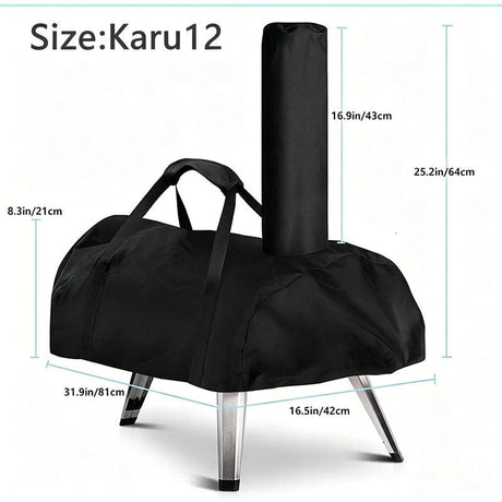 420D Oxford Waterproof Pizza Oven Cover with Carry Handles, Custom Fit for Ooni Karu 12 Outdoor Pizza Oven
