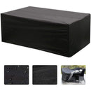 Rectangular Table Cover for Garden Furniture, UV Protection, Black, 150 x 130 x 90 cm