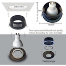 4 Pack Recessed Spotlights, LED 5W 3000K Warm White, IP65 Waterproof, Satin Nickel Black, Cutout 68 mm