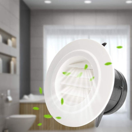 Ventilation Vent with Protective Grille, ABS, 75 mm