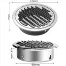 Round Ventilation Grille, Stainless Steel Vent Grille with Net, for 100 mm Opening
