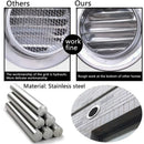 Round Ventilation Grille, Stainless Steel Vent Grille with Net, for 100 mm Opening