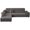 1 Piece Corner Sofa Cover with L Armrests and 1 Pillowcase, Stretch L Shape Cover, 90 to 140 cm