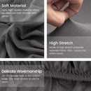 1 Piece Corner Sofa Cover with L Armrests and 1 Pillowcase, Stretch L Shape Cover, 90 to 140 cm