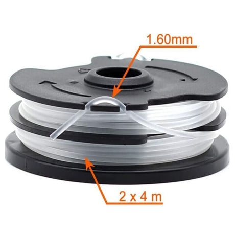 6 Pack Replacement Line Spool Compatible with LIDL Parkside PRTA 20 Li A1 B2 C3 PRT 550 A1 A3 PRT 300 A1, 2 x 4 m, 1.6 mm