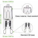 10 Pack G9 Oven Bulb, 40W 230V 300 Degree C, Dimmable Warm White, 480LM