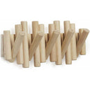Wooden Wall Coat Rack with 5 Retractable Hooks, 37.1 x 16.5 x 4.4 cm