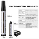 21 Pack Furniture Touch Up Pens, Felt Marker Repair Kit for Stains, Scratches, Wood Floors and Tables