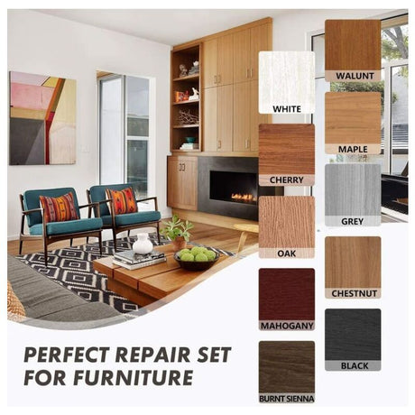 21 Pack Furniture Touch Up Pens, Felt Marker Repair Kit for Stains, Scratches, Wood Floors and Tables