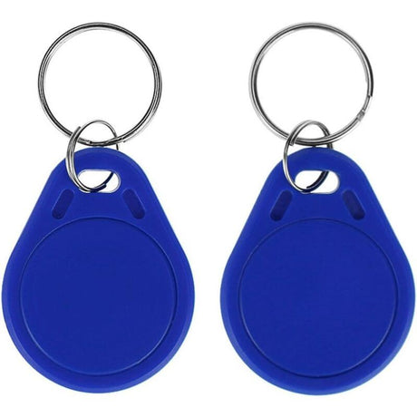 10 Pack RFID NFC Smart Key Tag, 13.56 MHz MF Classic 1K IC S50 Read Only, Blue
