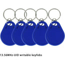 10 Pack RFID NFC Smart Key Tag, 13.56 MHz MF Classic 1K IC S50 Read Only, Blue