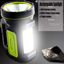 USB Rechargeable LED Flashlight with Side Light, Waterproof Emergency Torch