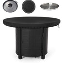 Fire Pit Cover, 420D Waterproof Anti UV Protective Cover, Diameter 100 cm