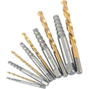 10 Pack Left Hand Screw Extractor and Drill Bit Set, Cobalt Countersink for Drill