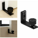 Sliding Door Floor Guide, Adjustable Black Bottom Guide for Sliding Wooden Door