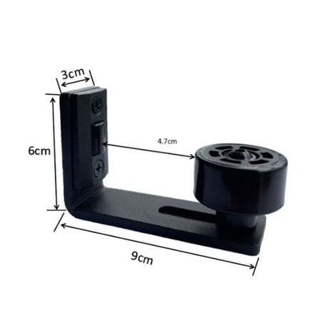 Sliding Door Floor Guide, Adjustable Black Bottom Guide for Sliding Wooden Door
