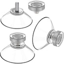 30 Pack Suction Cups with Knurled Nut, Transparent M4 Thread, Diameter 40 mm