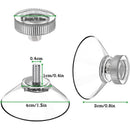 30 Pack Suction Cups with Knurled Nut, Transparent M4 Thread, Diameter 40 mm