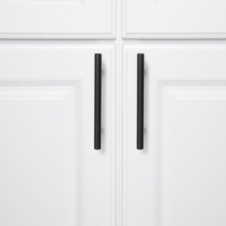 10 Pack Black Stainless Steel T Bar Cabinet Handle, 160 mm