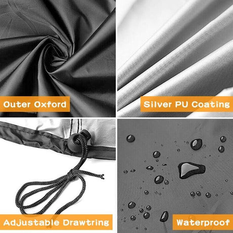 Barbecue Cover for Barbecue and Smoker, Black, 58 x 78 cm
