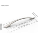 10 Pack Furniture Handles, Brushed Nickel Cupboard and Drawer Handles, 160 mm Hole Spacing