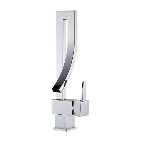 Brass Basin Faucet, Retro Waterfall Hot and Cold Bathroom Faucet, Silver
