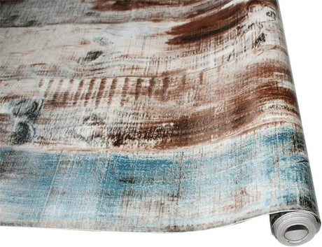 Self Adhesive Vinyl Wallpaper For Furniture Countertop Brown wood grainPattern Decorative Sticker,0.45*6M