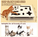 Multi-Functional Cat Claw Care Enrichment Box | Durable Wood Scratcher & Interactive Puzzle for Feline Wellness