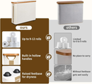 Toilet Paper Storage Basket with Lid, Holds 9-12 Rolls，Beige