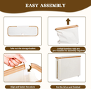 Toilet Paper Storage Basket with Lid, Holds 9-12 Rolls，Beige