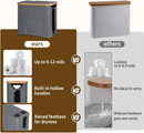 Toilet Paper Storage Basket with Lid, Holds 9-12 Rolls，gray