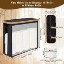 Toilet Paper Storage Basket with Lid, Holds 9-12 Rolls，black