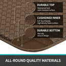 Brown Non-Slip Kitchen Mats , Easy Clean Stain Resistant Kitchen Rugs for Sink, Laundry, Office（40*60*0.8cm）