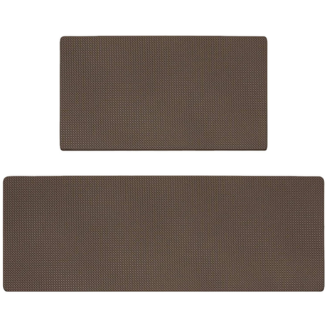 Brown Non-Slip Kitchen Mats , Easy Clean Stain Resistant Kitchen Rugs for Sink, Laundry, Office（44*75*0.8cm）