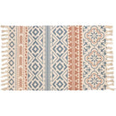 Bohemian Cotton Rug with Fringe for Living Room Bedroom, 60 x 90 cm