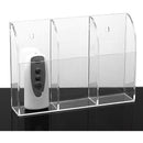 Clear Acrylic Wall Mounted Remote Control Holder and Media Organizer