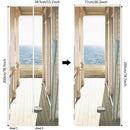 2 Pcs 3D Self Adhesive Removable Door Stickers for Kitchen Bedroom Bathroom Wall, 38.5 x 200 cm