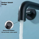 Antique Black Brass Wall Mounted Bathroom Sink Mixer Tap Hot and Cold Basin Faucet