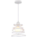 Vintage Metal Cage Pendant Light E27 Retro Industrial Ceiling Light White