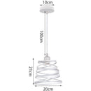 Vintage Metal Cage Pendant Light E27 Retro Industrial Ceiling Light White