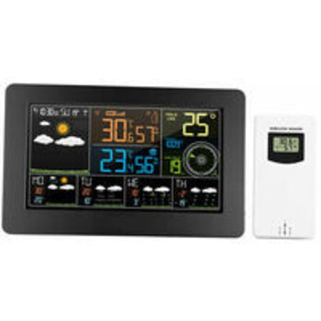 WiFi Color Weather Station with App Indoor Outdoor Temperature Humidity Pressure Wind Speed Clock