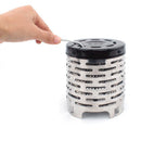 Mini Camping Gas Stove Metal Heater with Handle and Stainless Steel Cover