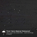 Black Oxford Rectangular Garden Furniture Table Cover with UV Protection, 210 x 140 x 80 cm