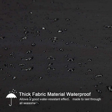 Black Oxford Rectangular Garden Furniture Table Cover with UV Protection, 210 x 140 x 80 cm