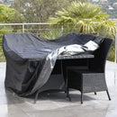 Black Oxford Rectangular Garden Furniture Table Cover with UV Protection, 210 x 140 x 80 cm
