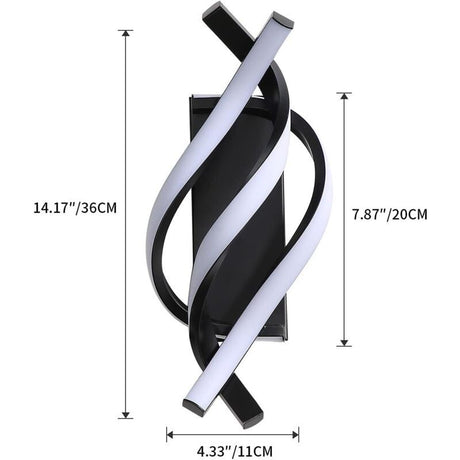 22W LED Wall Light Indoor Modern Metal Wall Lamp 1440LM for Bedroom Corridor Stairs