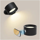 Touch LED Wall Lamp with USB Port 3 Brightness Levels 360 Degree Rotatable Black