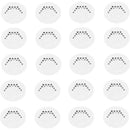 20 Pcs White Round Stainless Steel Ventilation Grilles for Kitchen Cabinet Furniture, 35 mm